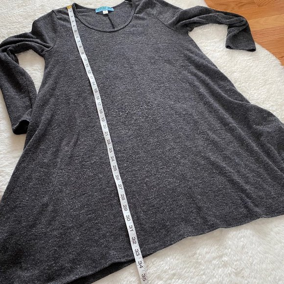 Aina Be Women's Knit Long Sleeve Sweater Tunic Dress, Gray, Size Medium - Picture 9 of 9